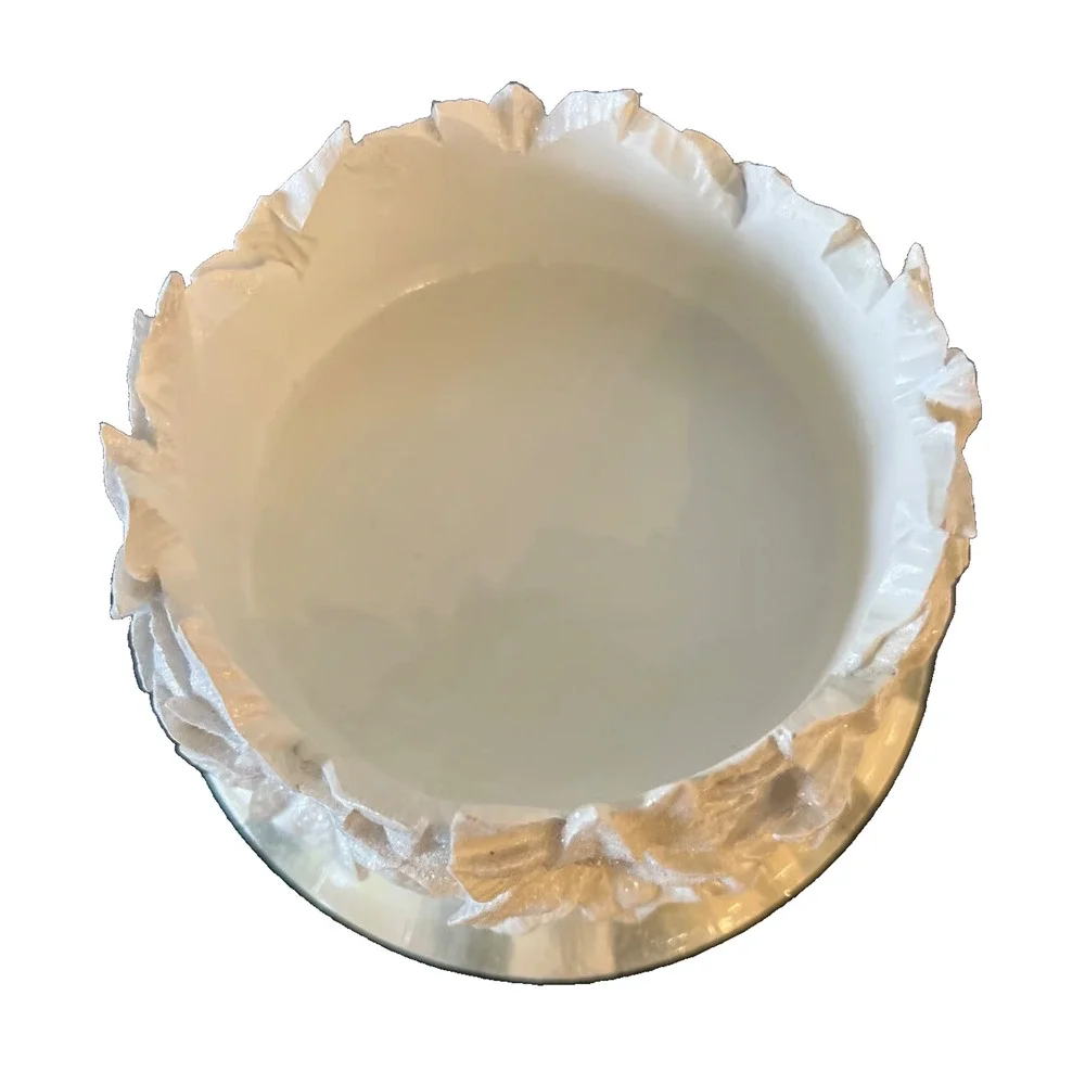 Mackenzie Childs Crystal Palace Sterling Stripe Poinsettia Pillar Candle Holder